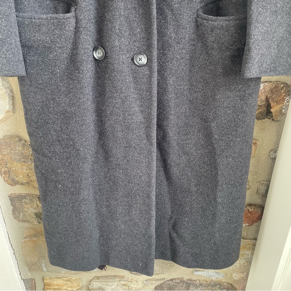 Vintage Union Made Regency Cashmere Baltmans NY Double-Breasted Dark Gray Coat 4 - Picture 8 of 15